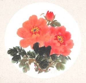 牡丹水墨画（阳光星苑社区 何改芝）