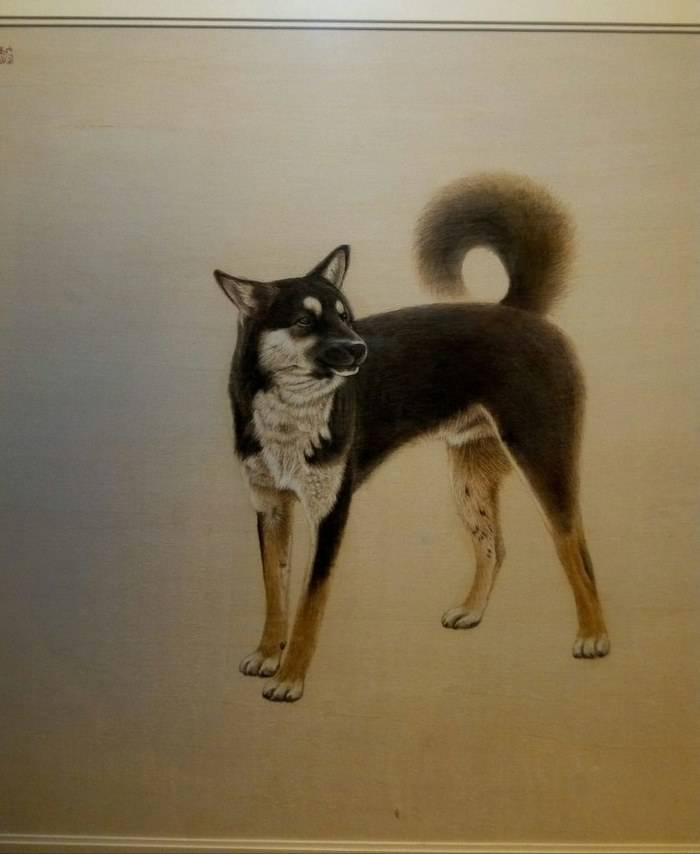 郝友友—烙画作品"狗"